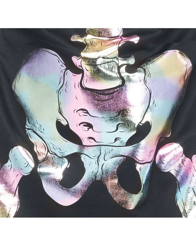 Holographic Skeleton Womens Costume