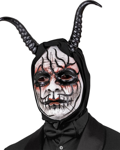 Hooded Commedia DellArte Demon Man Mask