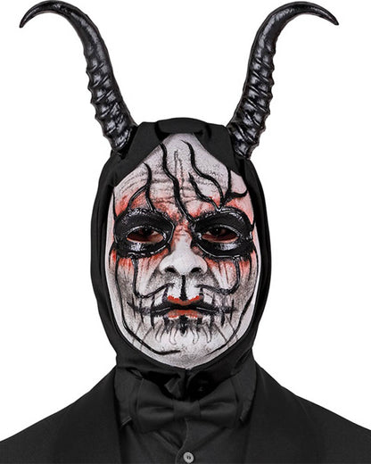 Hooded Commedia DellArte Demon Man Mask