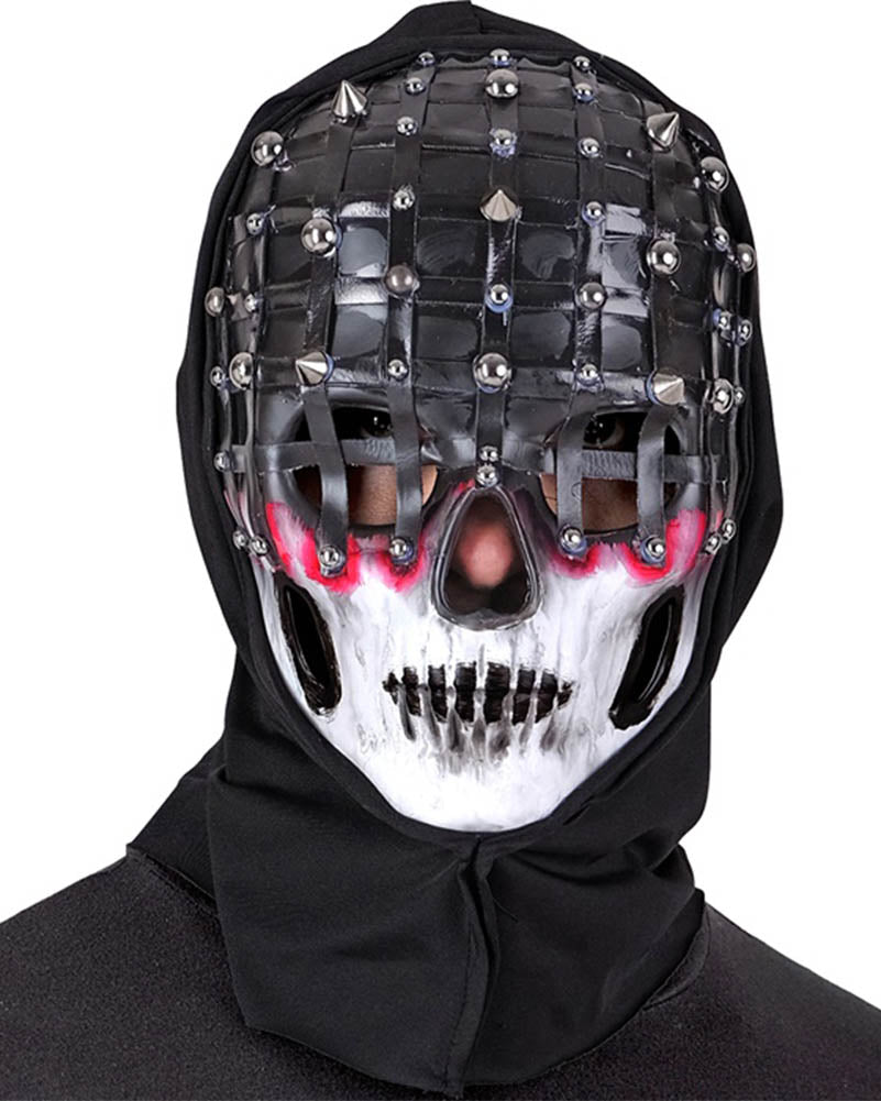 Hooded Living Dead Studded Mask