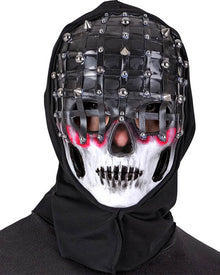 Hooded Living Dead Studded Halloween Mask