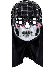 Hooded Living Dead Studded Halloween Mask