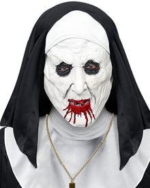 Horror Nun Halloween Mask with Headpiece
