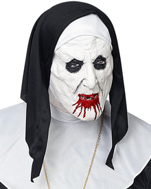 Horror Nun Halloween Mask with Headpiece
