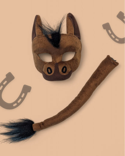 Horse Deluxe Mask and Tail Set