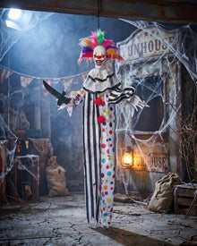 Hungry Clown Animated Hanging Halloween Decoration 1.2m