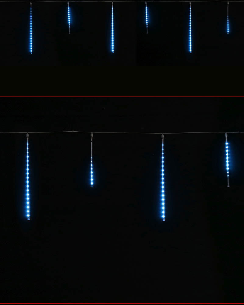 Icy Blue Melting Icicle Tubes Christmas Lights Pack of 12