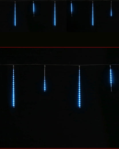 Icy Blue Melting Icicle Tubes Christmas Lights Pack of 12