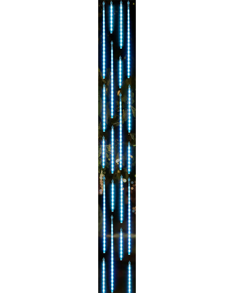 Icy Blue Melting Icicle Tubes Christmas Lights Pack of 12