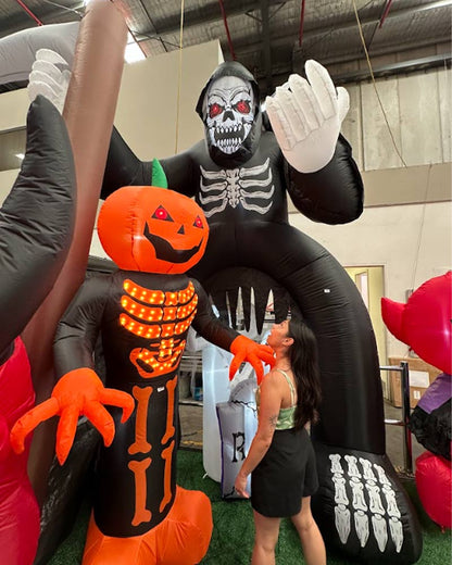 Skeleton Reaper Halloween Inflatable Arch 3.6m