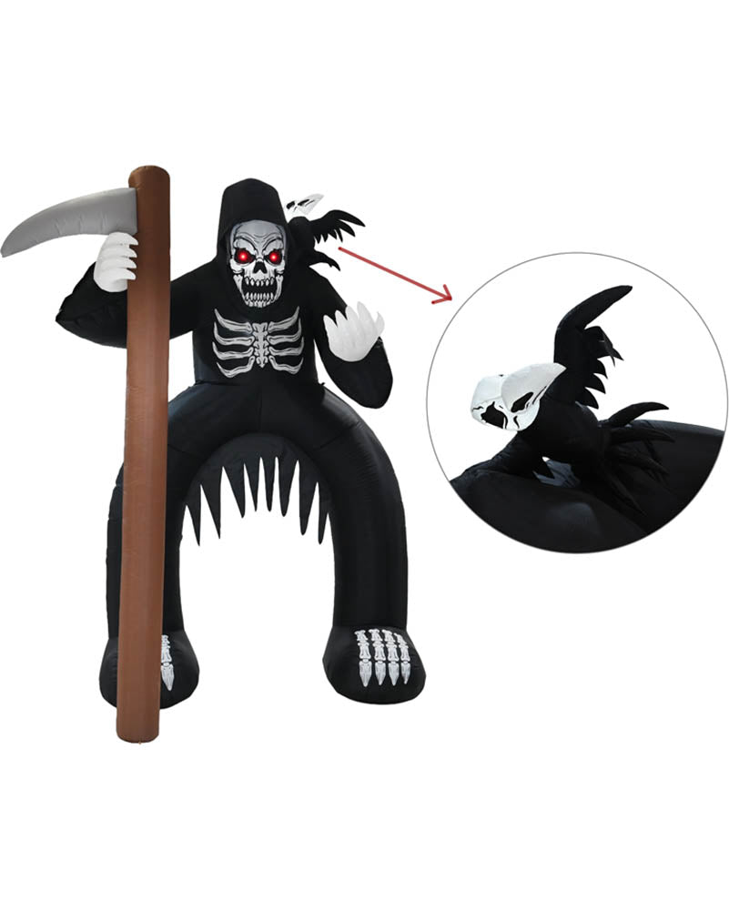 Skeleton Reaper Halloween Inflatable Arch 3.6m