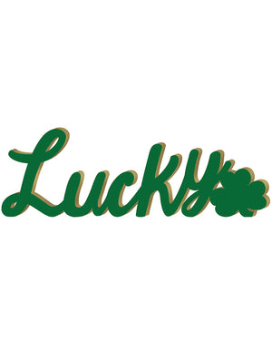 Irish Lucky & Shamrock MDF Standing Sign