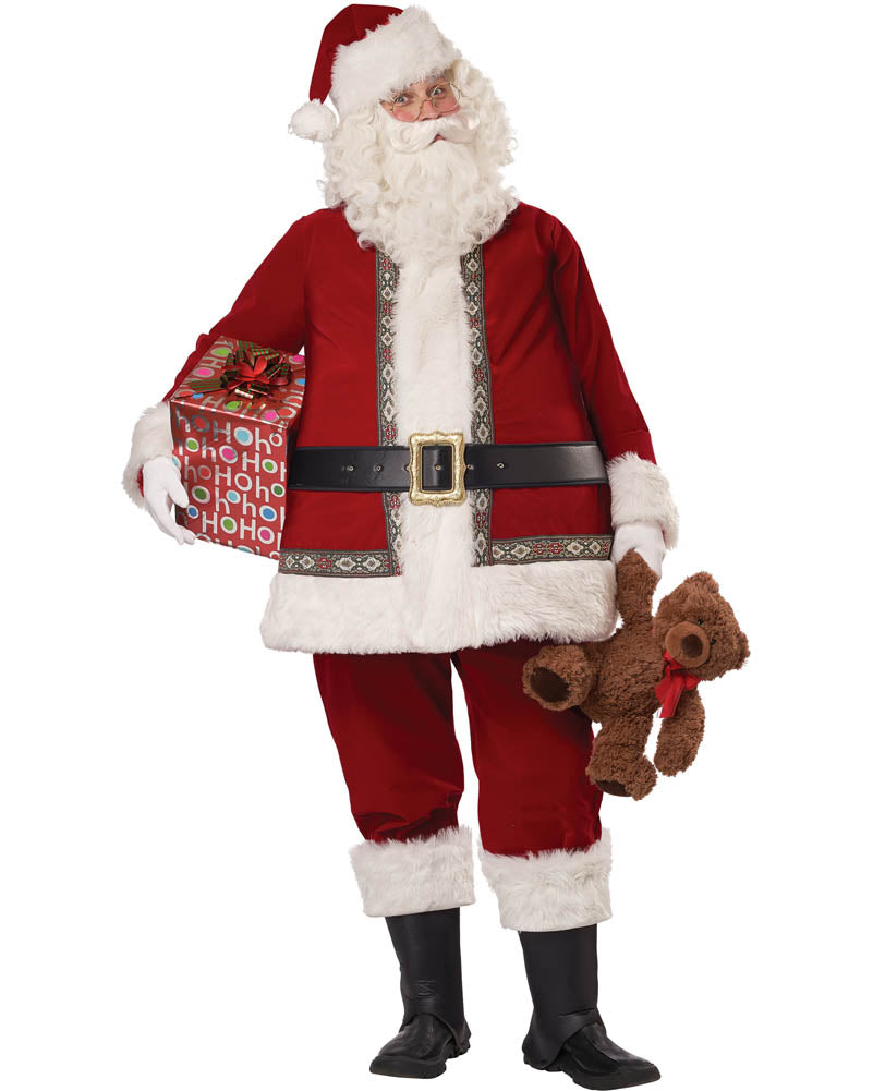 Jolly Santa Claus Deluxe Mens Costume