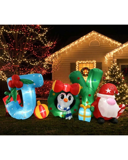 Joy Christmas Lawn Inflatable 2.4m (US PLUG)
