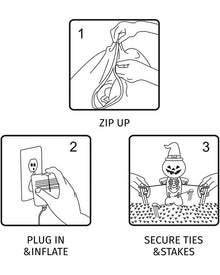 Ghost Broke Out Window Breaker Inflatable Halloween Decoration 1.3m