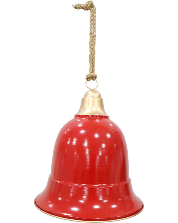 Glossy Red Jumbo Bell Christmas Decoration 41cm
