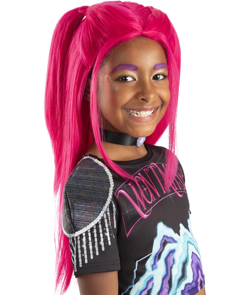 K-Pop Demon Hunters Mira Bright Pink Kids Wig