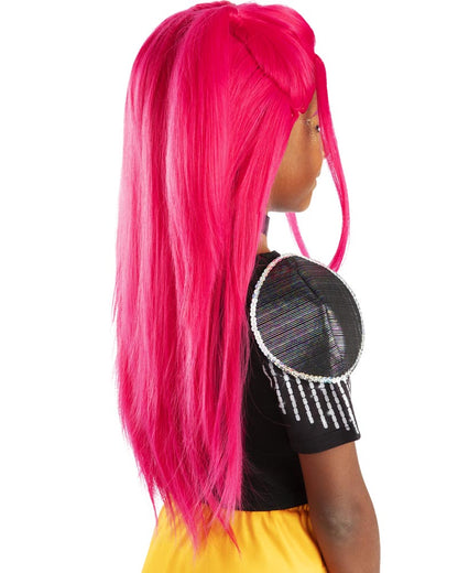 K-Pop Demon Hunters Mira Bright Pink Kids Wig