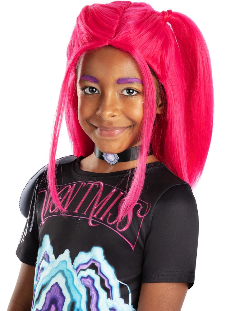 K-Pop Demon Hunters Mira Bright Pink Kids Wig