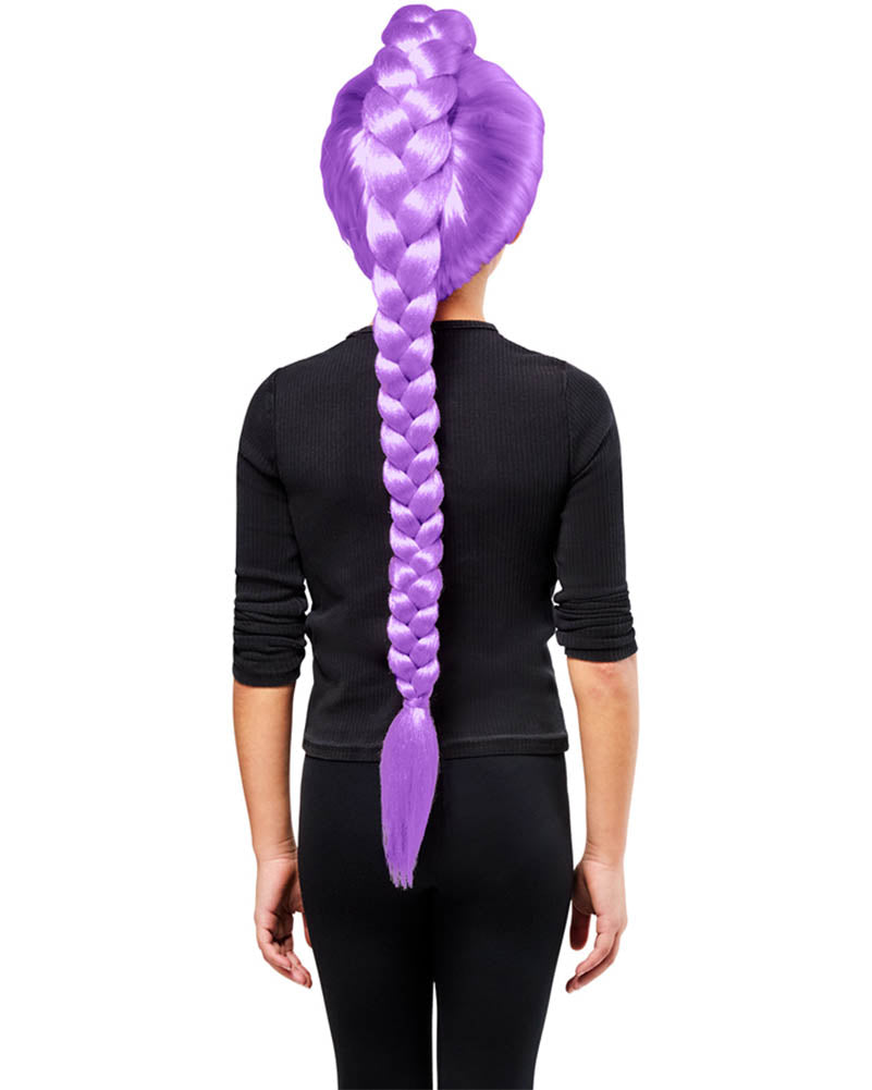 K-Pop Demon Hunters Rumi Purple Plaited Kids Wig
