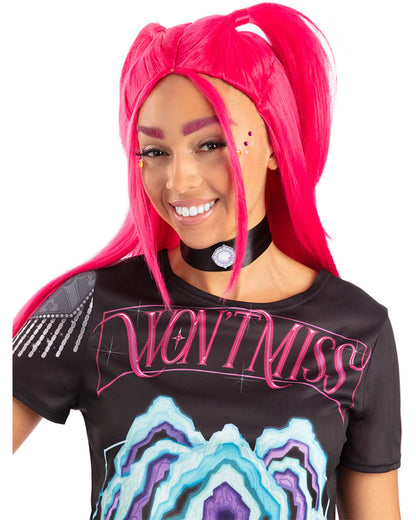 K-Pop Demon Hunters Mira Long Pink Wig