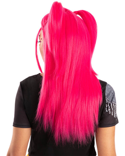 K-Pop Demon Hunters Mira Long Pink Wig