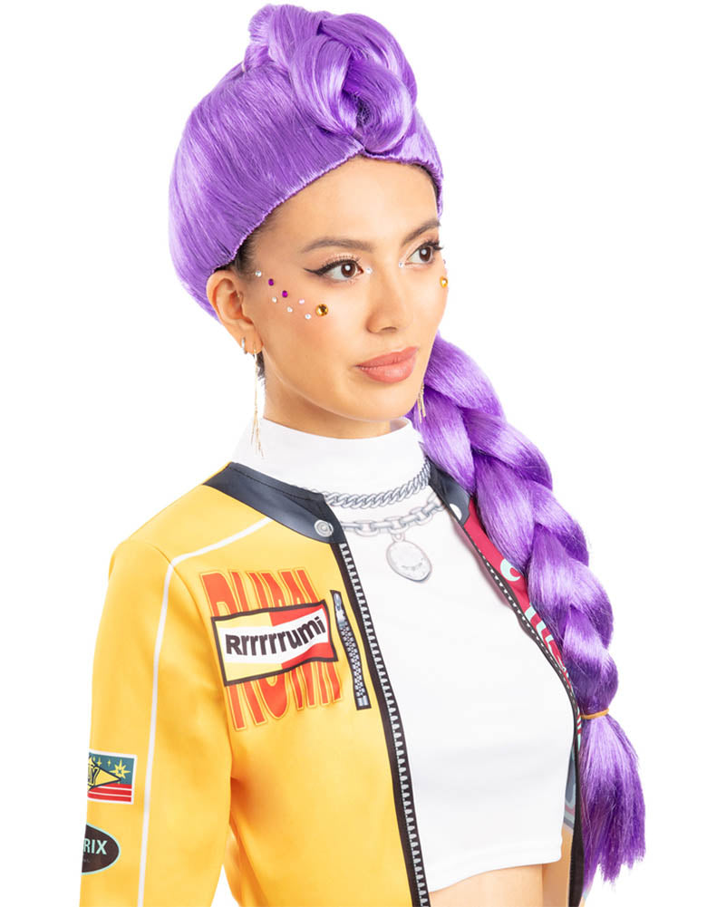 K-Pop Demon Hunters Rumi Purple Plaited Wig