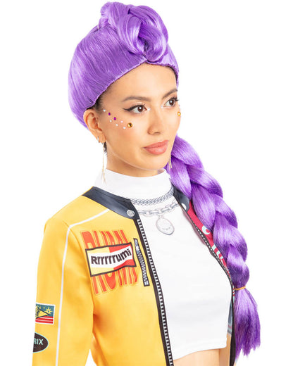 K-Pop Demon Hunters Rumi Purple Plaited Wig