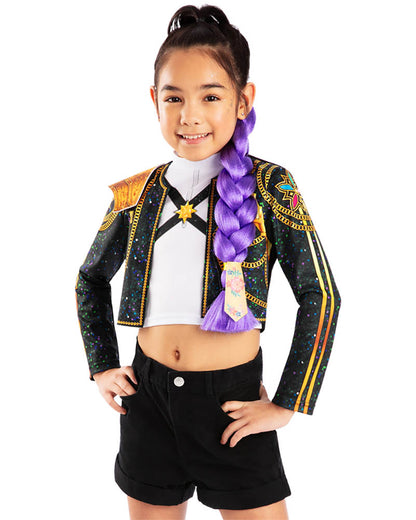 K-Pop Demon Hunters Rumi Kids Clip On Hair Braid 40cm