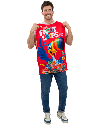 Kelloggs Fruit Loops Cereal Box Adult Costume