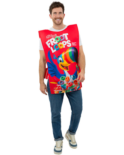 Kelloggs Fruit Loops Cereal Box Adult Costume