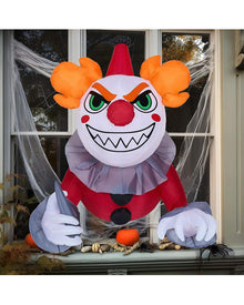 Killer Clown Window Breaker Inflatable Halloween Decoration 1.2m