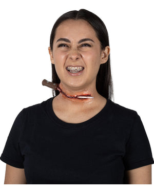 Knife In Neck Luxury FX Appliance Transfer Prosthetic Wound