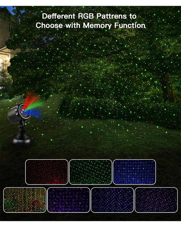 Red Green and Blue Dots Motion Christmas Laser Light with Remote Control