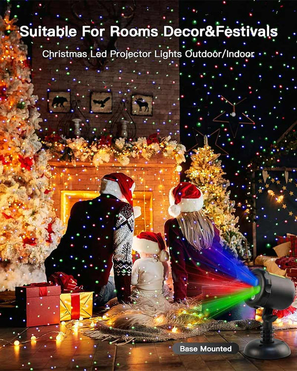 Red Green and Blue Dots Motion Christmas Laser Light with Remote Control