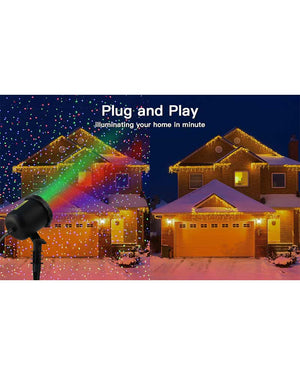 Red Green and Blue Dots Motion Christmas Laser Light with Remote Control