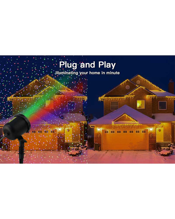 Red Green and Blue Dots Motion Christmas Laser Light with Remote Control