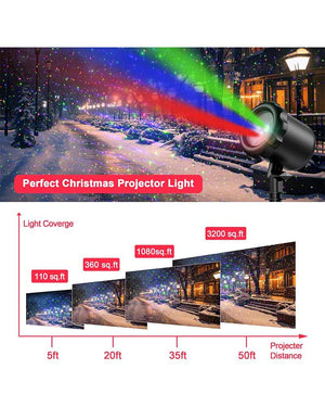 Red Green and Blue Dots Motion Christmas Laser Light with Remote Control
