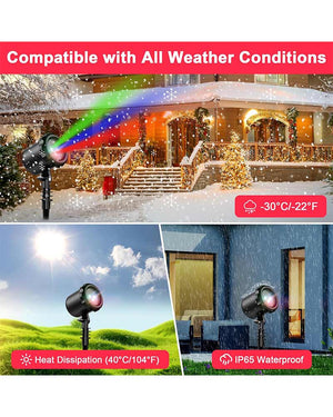 Red Green and Blue Dots Motion Christmas Laser Light with Remote Control