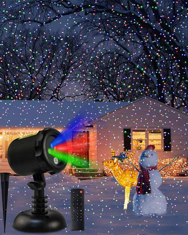 Red Green and Blue Dots Motion Christmas Laser Light with Remote Control