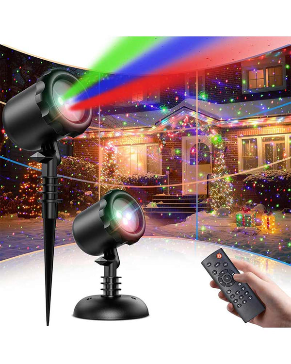 Red Green and Blue Dots Motion Christmas Laser Light with Remote Control