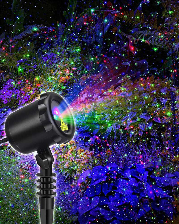 Red Green and Blue Dots Motion Christmas Laser Light with Remote Control