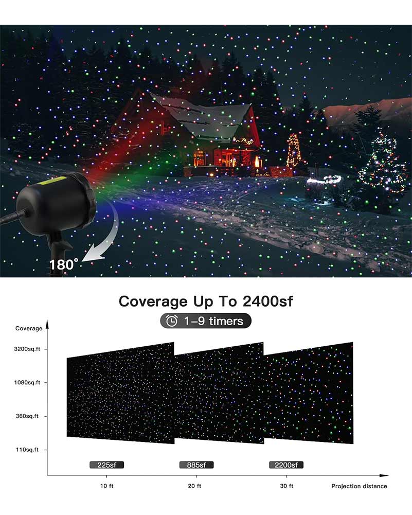 Red Green and Blue Dots Motion Laser Light with Remote Control