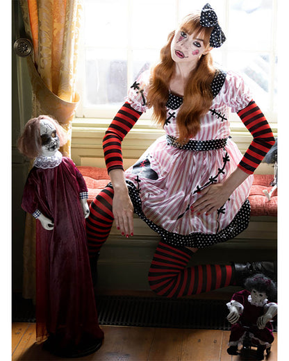 Laughing Dolly Standing Animated Decoration 90cm