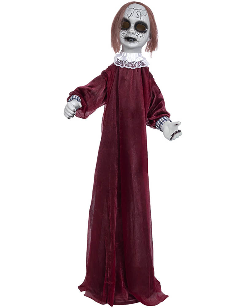 Laughing Dolly Standing Animated Decoration 90cm