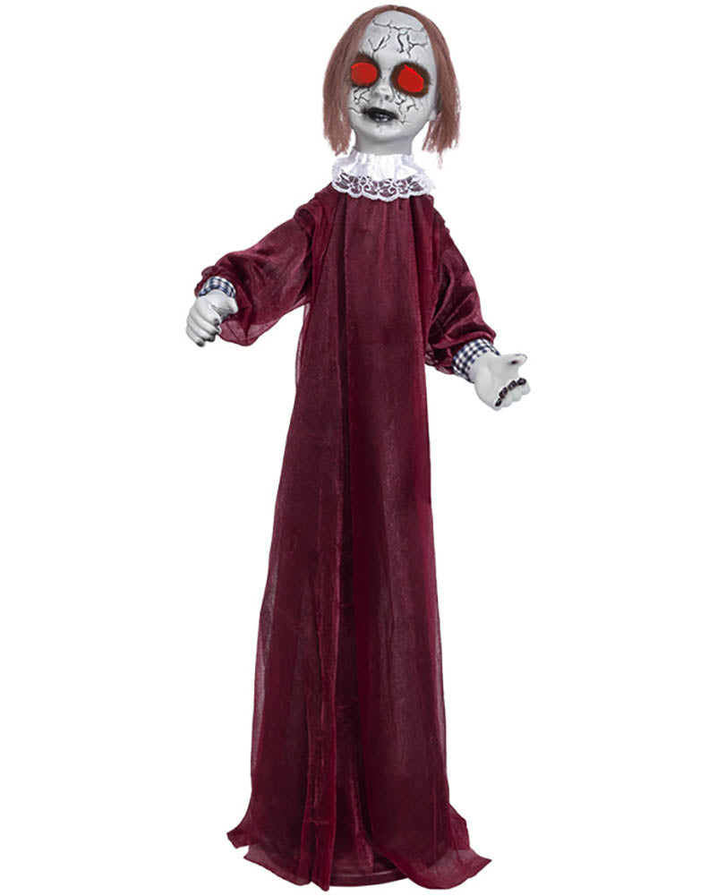 Laughing Dolly Standing Animated Decoration 90cm