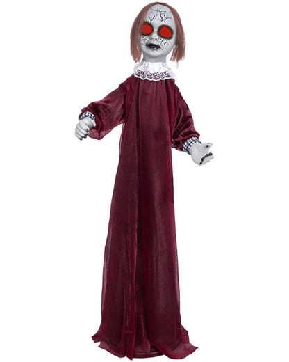 Laughing Dolly Standing Animated Decoration 90cm