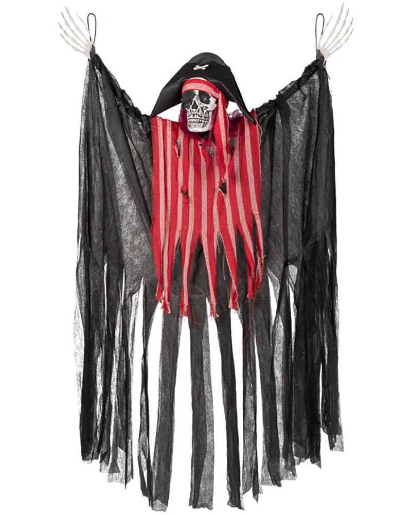 Laughing Pirate Animated Hanging Halloween Decoration 1.6m