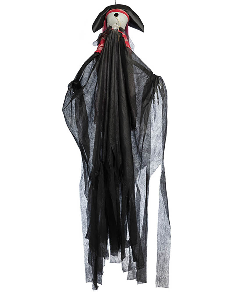 Laughing Pirate Animated Hanging Halloween Decoration 1.6m