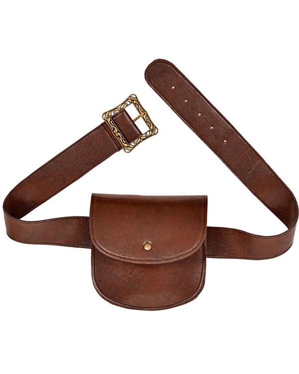 Leather Look Belt with Purse